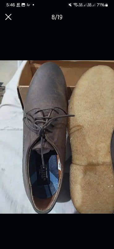 Next Modern Heritage Brown Tan Leather Shoes 10 Inch Size 9