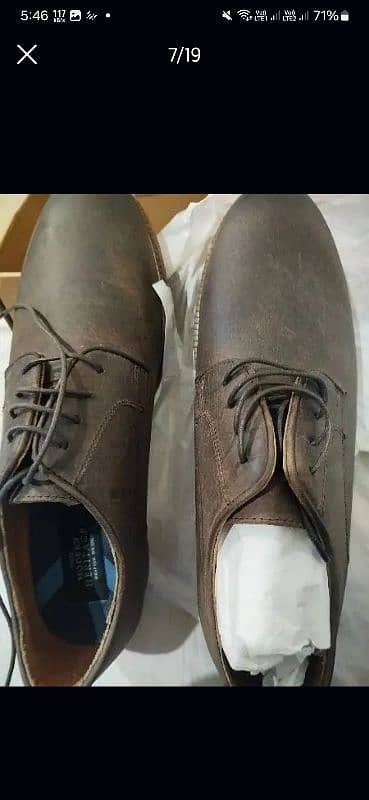 Next Modern Heritage Brown Tan Leather Shoes 10 Inch Size 10