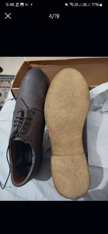 Next Modern Heritage Brown Tan Leather Shoes 10 Inch Size 13