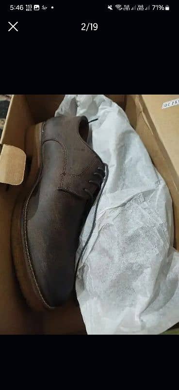 Next Modern Heritage Brown Tan Leather Shoes 10 Inch Size 14