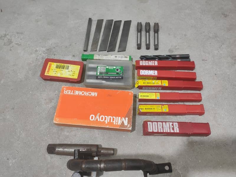 lathe machinery tools all in one price, micrometer,drill bit, cutter. . 8