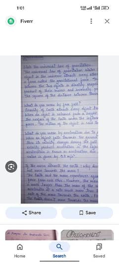 Hand writing assignment work