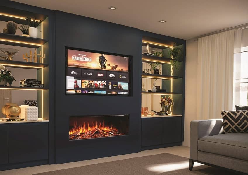 Media Wall/fire place//Wardrobes/Kitchen Cabinets/PVC Cabinets/home de 3