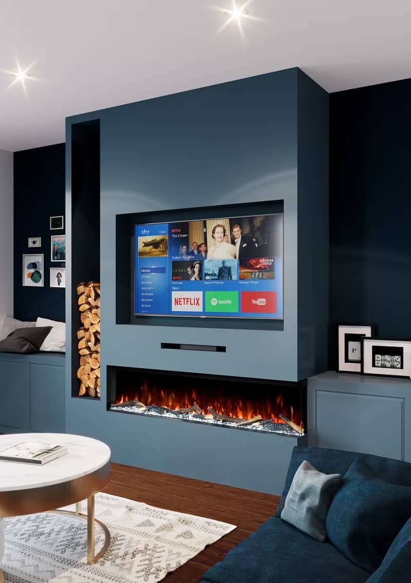 Media Wall/fire place//Wardrobes/Kitchen Cabinets/PVC Cabinets/home de 18