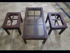 centre table with two side tables 0