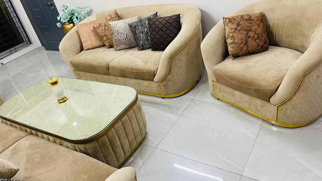 Sofa Set - 8 Seater Sofa set | Drawing room Sofa Set with Center table 3