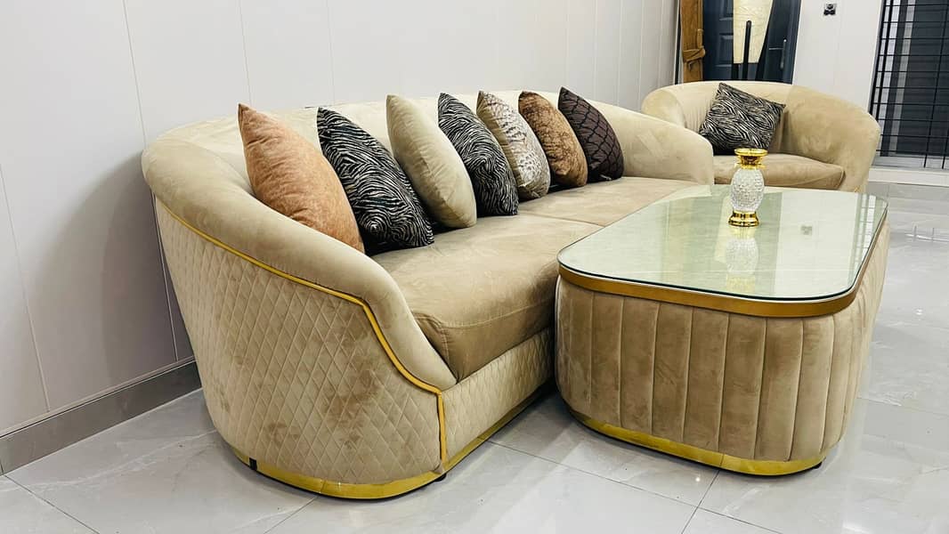 Sofa Set - 8 Seater Sofa set | Drawing room Sofa Set with Center table 5