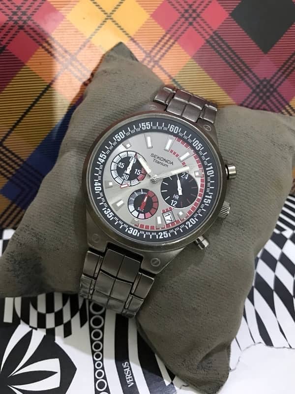 SEKONDA By SEIKO-Titanium Made-GOOD CONDITION ORIGINAL WATCH-RADO-OMEG 0