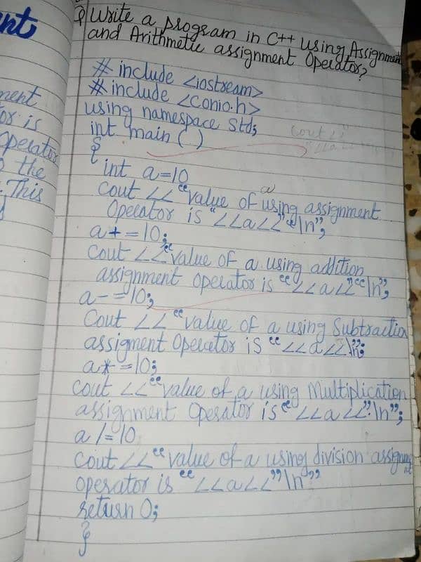 Handwritten Assignment Work 9