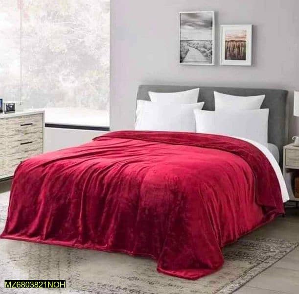 Fleece Printed Double Bed Blanket 0