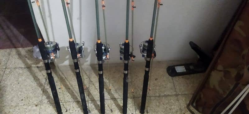 5 crocodile fishing rods and reels for sale 1