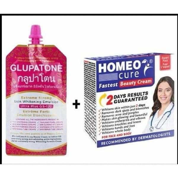 Gluoatone and Homeocure beauty cream 3