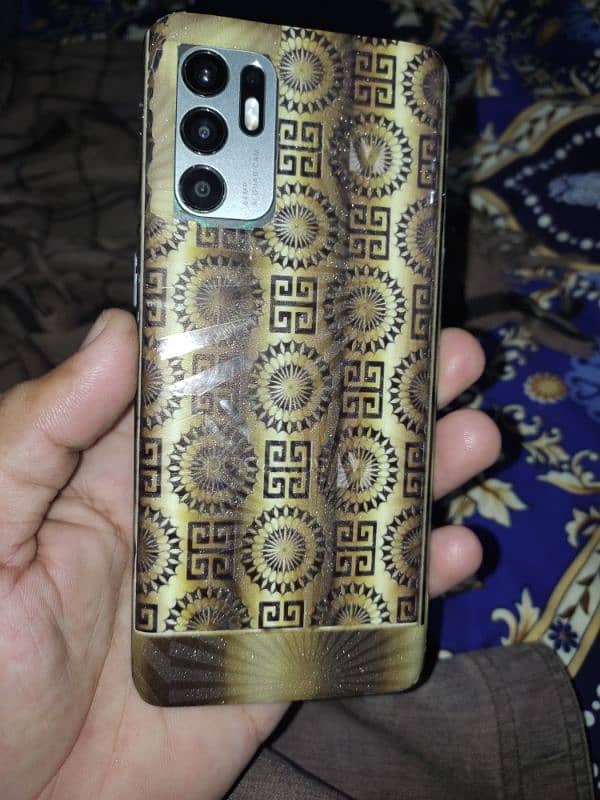 OPPO RENO 6 BACK CRACK HAI BILKUL TOTI HOI BAQI OK COMPLETE BOX SATH 0