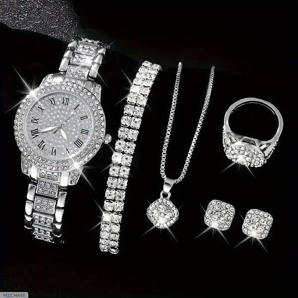 women's diamond artifical set roman watch 1