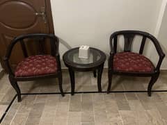 Set of coffee table and chairs