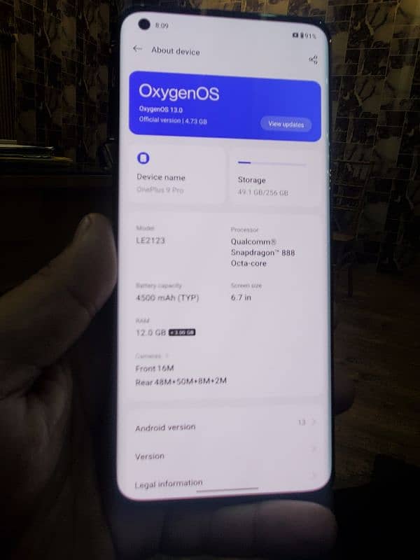 one plus 9 pro dual Sim approved 16/256 6