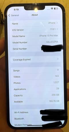 Iphone 13 pro max 256 gb pta approved sierra blue