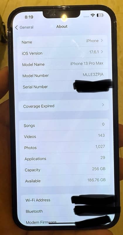 Iphone 13 pro max 256 gb pta approved sierra blue 0