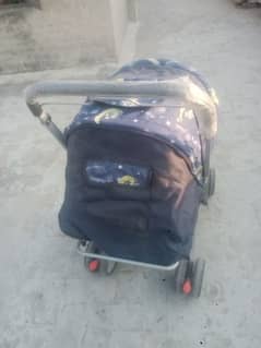 blue baby pram 0