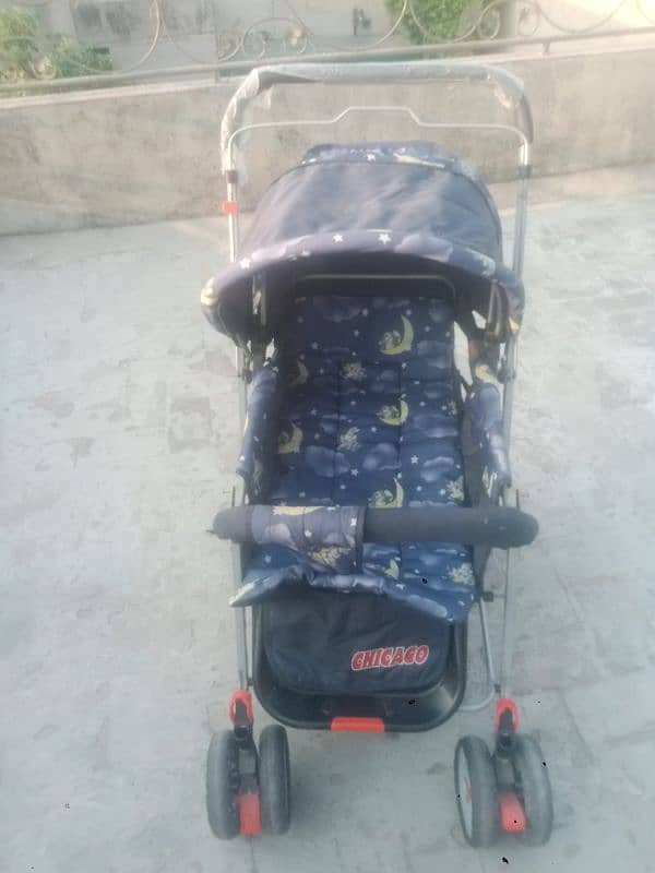 blue baby pram 3