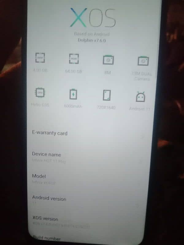 Infinix hot 11 play only mobile all ok set he 4