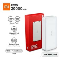 Redmi 20,000 mAH power bank 18 watt fast charging 0