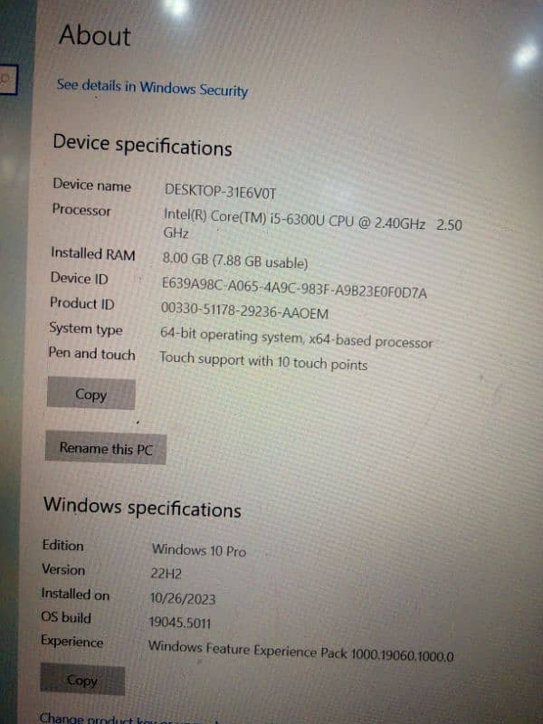 Lenovo Thinkpad i5 6th Generation Touchscreen 2