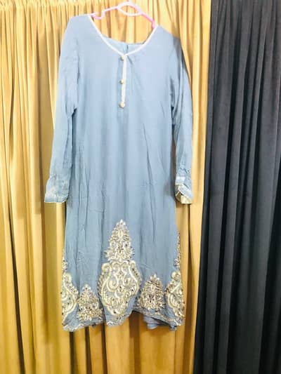 Crinckle Chiffon 3 piece Grey dress
