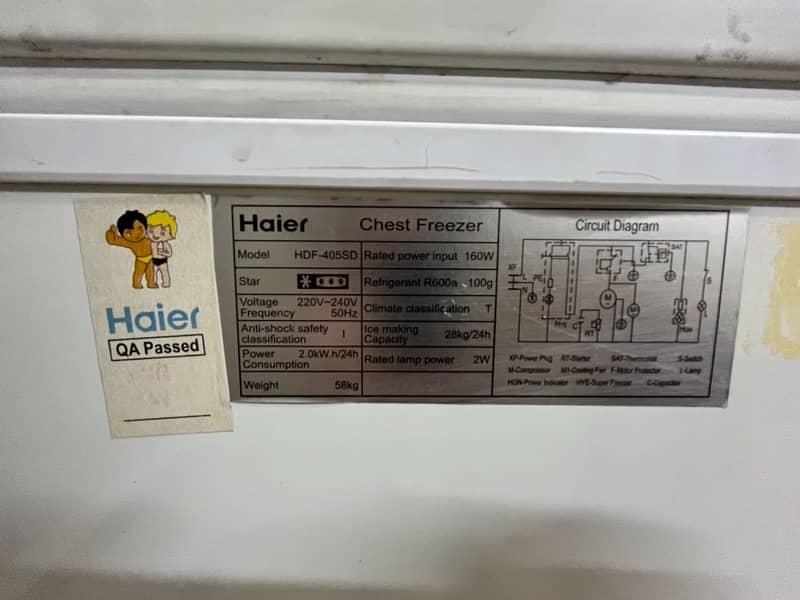 haier deep freezer/chest freezer 4