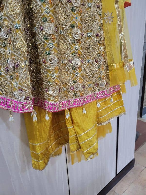 Yellow Beautiful suit for Mehndi Function 0