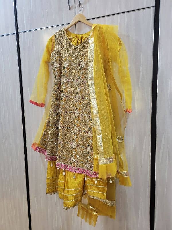 Yellow Beautiful suit for Mehndi Function 2