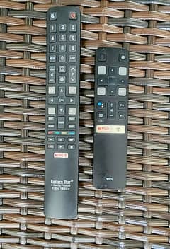 TCL voice activated TV Led remote and 1 simple remote