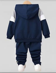 2 pcs Boy's Fleese Printed Hoodie  Tracksuit