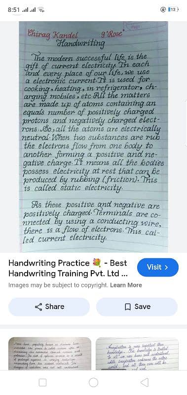 Handwriting assignment work 0