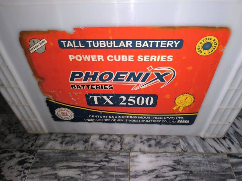 USED PHEONIX TALL TUBULAR BATTERIES 230 AH 2