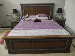 king size bed set with mattress and dressing table and couch