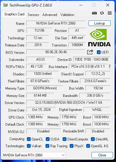 ASUS ROG STRIX RTX 2060 GAMING OC 8