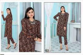 2pcs Fiza noor women's unstitched khadder suit