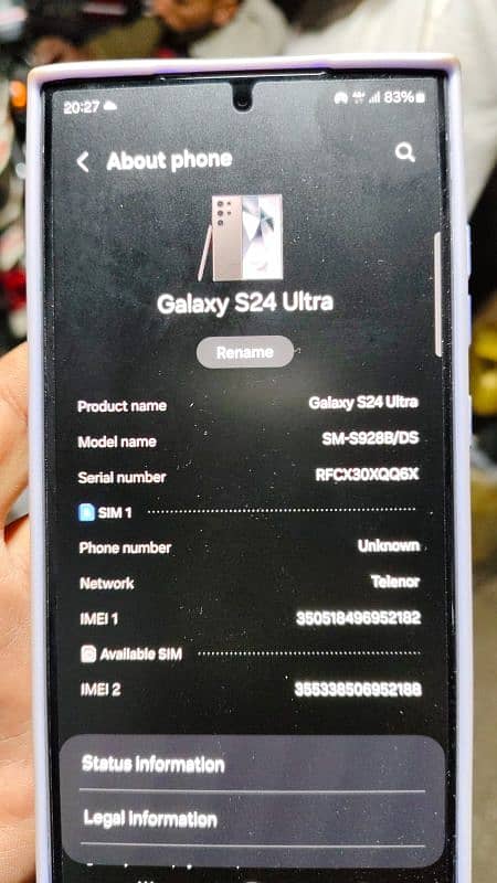 Samsung S24 Ultra 256 GB 5