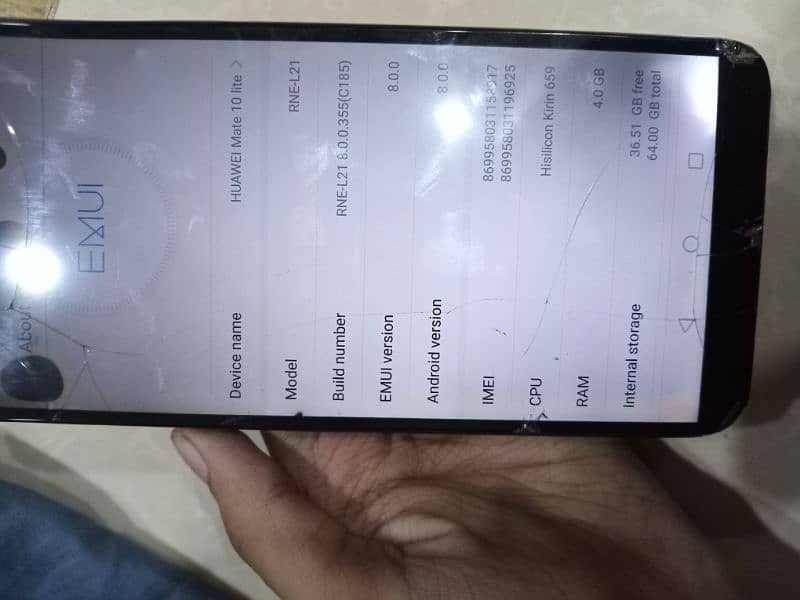 Huawei 4 64 used 1 2 black dot hai baki chal na mein sai hai bilkul ok 6