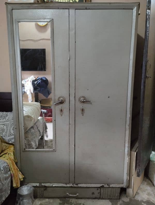 iron double door wardrobe, 0