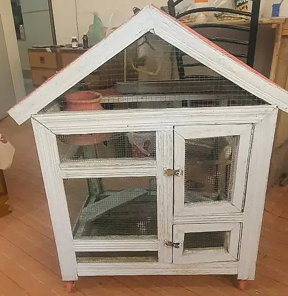 ONLY CAGE-Portable Wooden Cage 27wx33hx22inch depth — photo 4