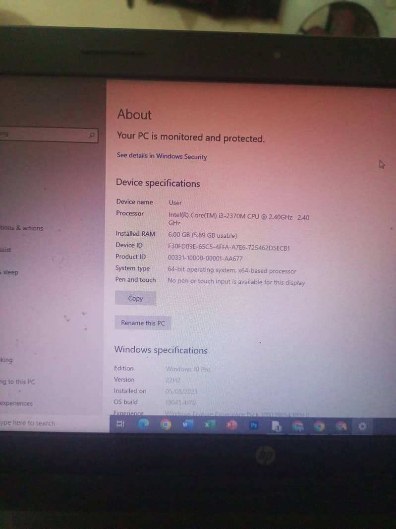 HP i3 2nd gen  6gb , 500gm Urgent Sale 1