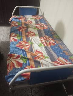 Manual Medical iron bed , drip stand and bed soul