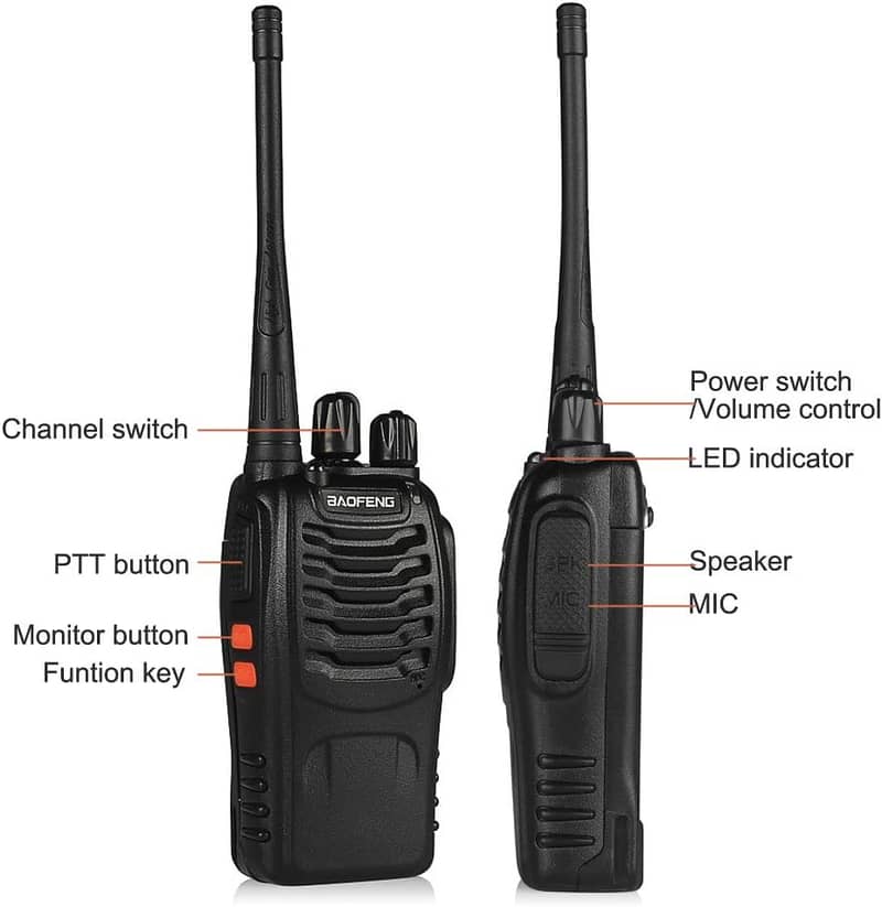 888S dual band walkie talkies, upto 3km range, Two way wirless radios 2