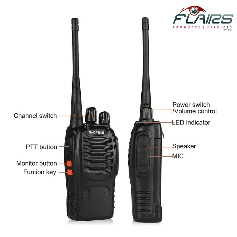 888S dual band walkie talkies, upto 3km range, Two way wirless radios 6