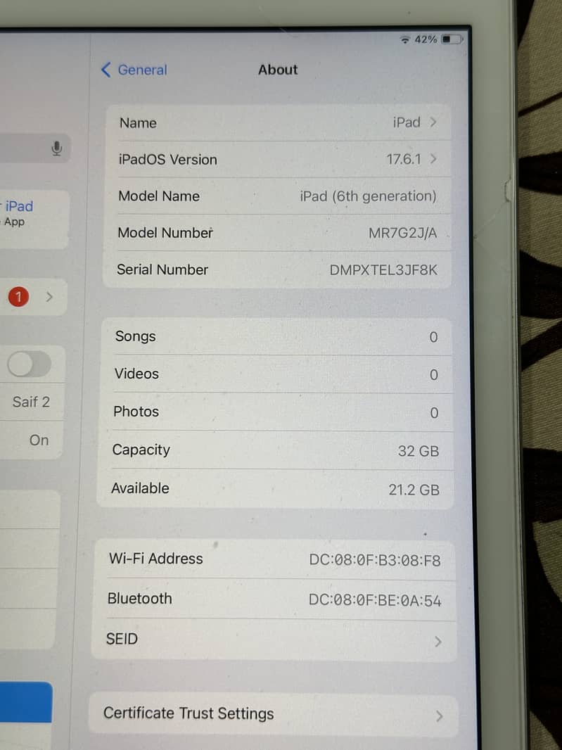 Ipad 6th Genration 32GB 3