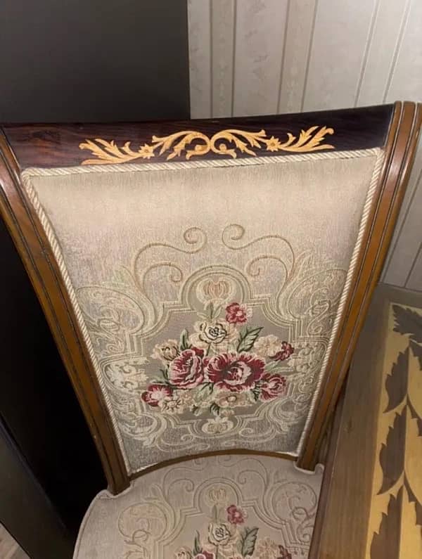 6 Chairs Embroidered Dining Table 1