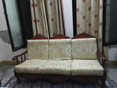 pure tali wooden 5 seater sofa like brand new 0