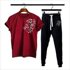 2 pcs polyester printed track suit